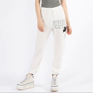 Size Small White FREECITY sweatpants